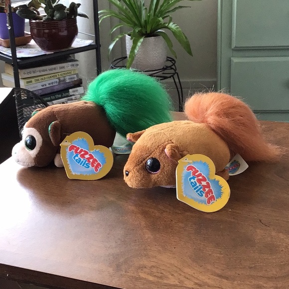 Fuzzee Tails plushes-lot of 2 - Picture 1 of 12
